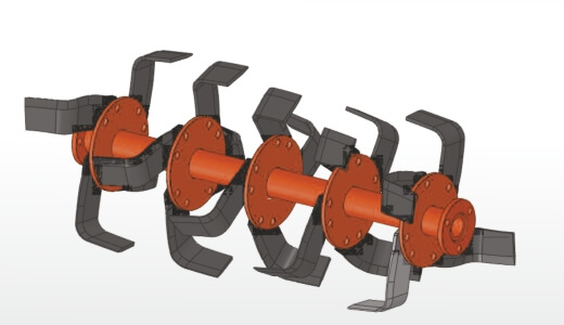 Helical arrangement of blades ensures lesser load on tractor & machine, hence less  fuel consumption